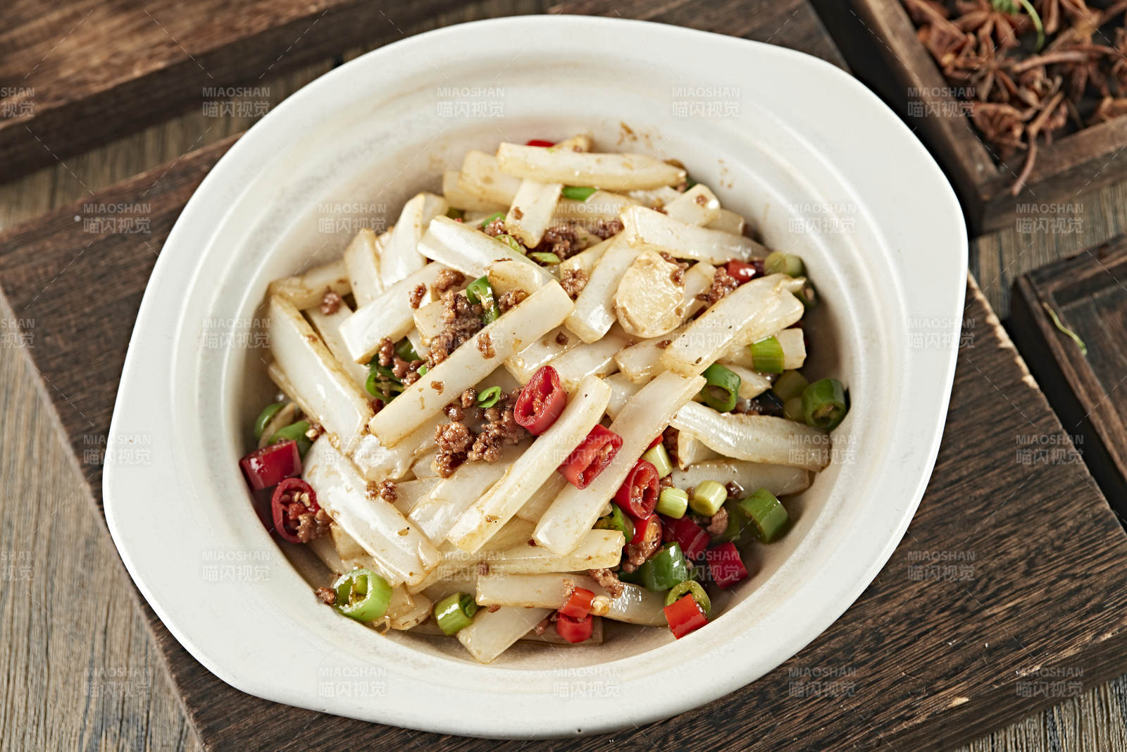 砂锅米椒肉沫大白菜图片