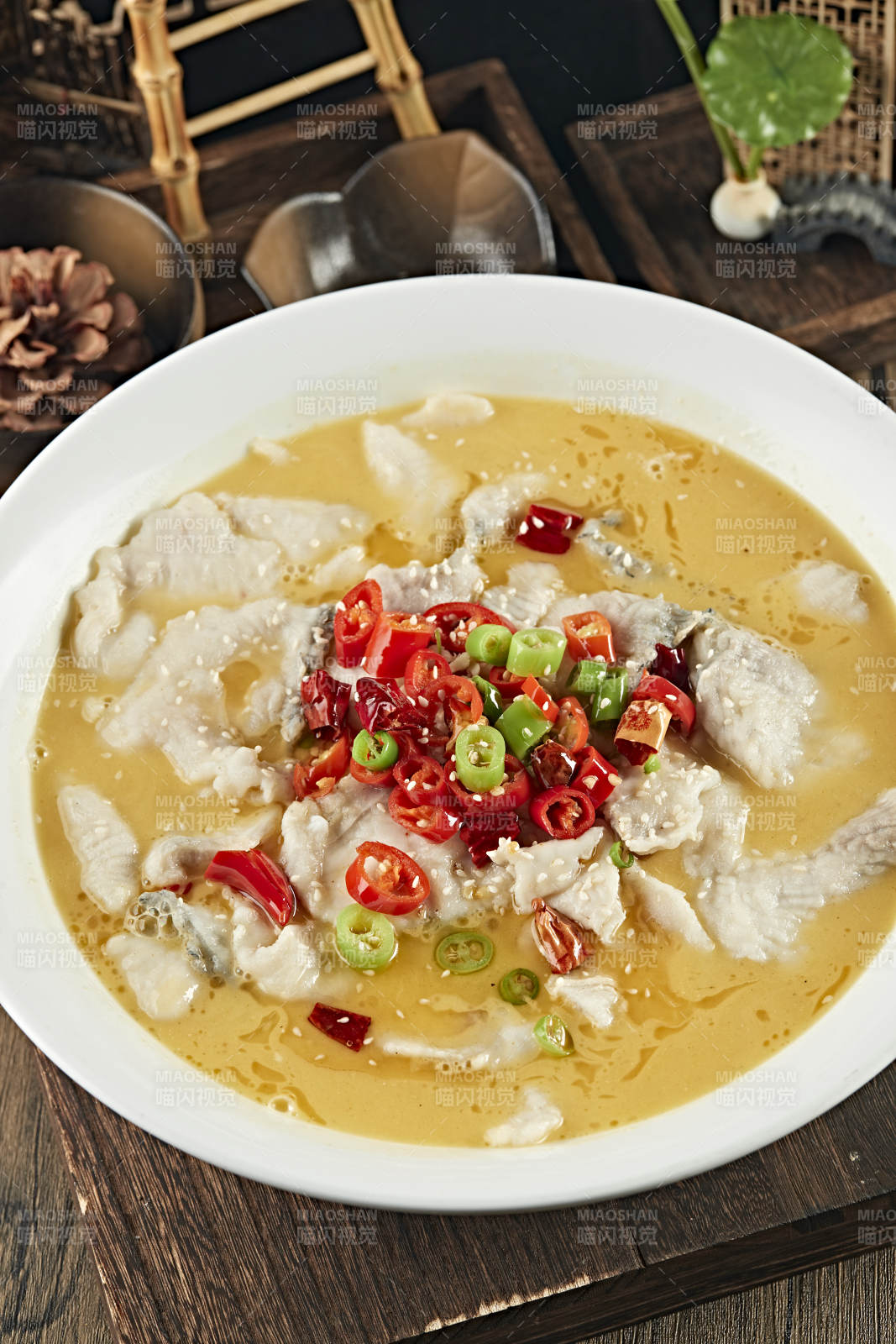 麻辣酸汤鱼片图片