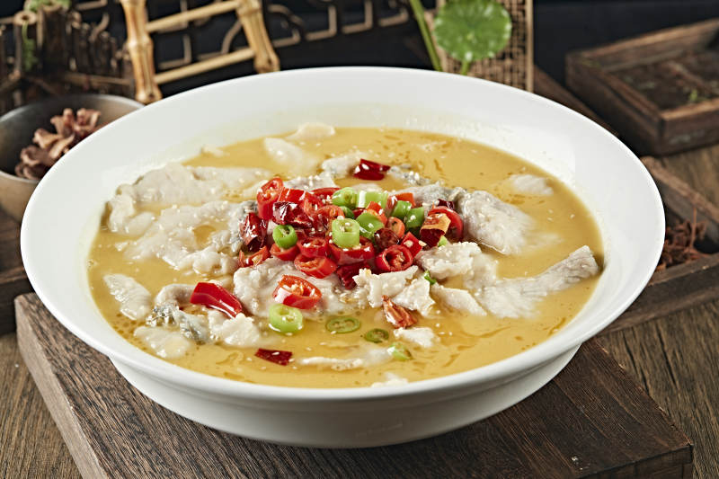 麻辣酸汤鱼片图片