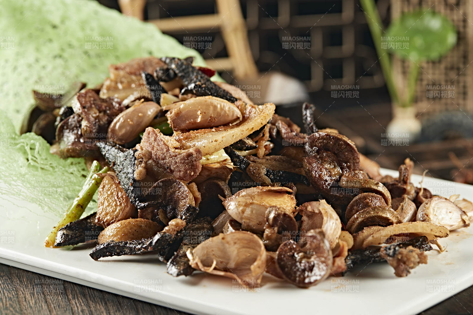 油炸毛蒜猪五花小腰片猪脾片图片