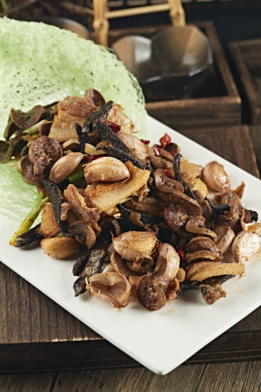 油炸毛蒜猪五花小腰片猪脾片图片