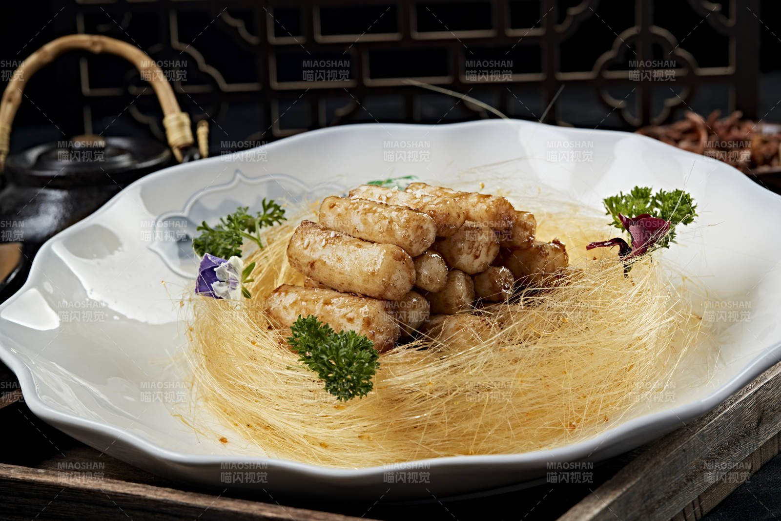 油炸蜜汁马牙长山药图片