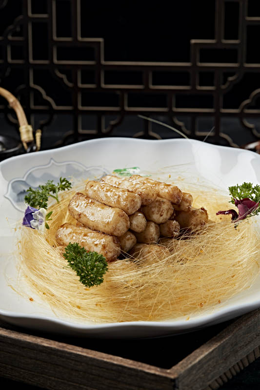 油炸蜜汁马牙长山药图片