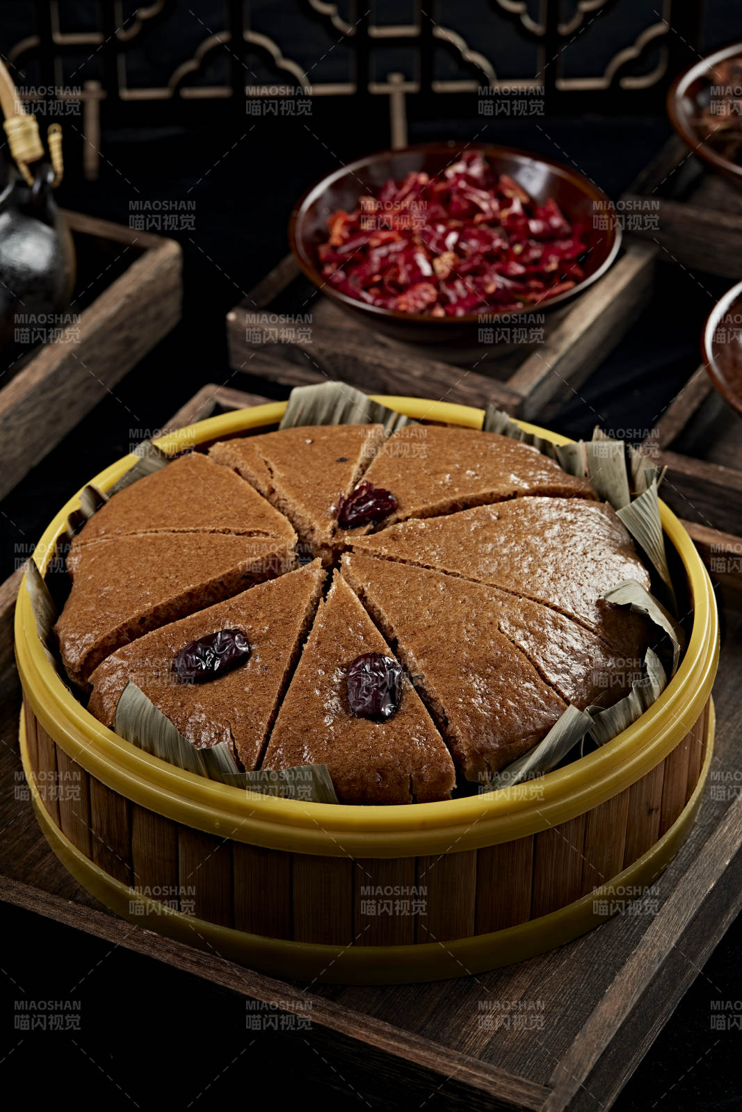 美味香蒸蜂蜜红糖红枣糕图片