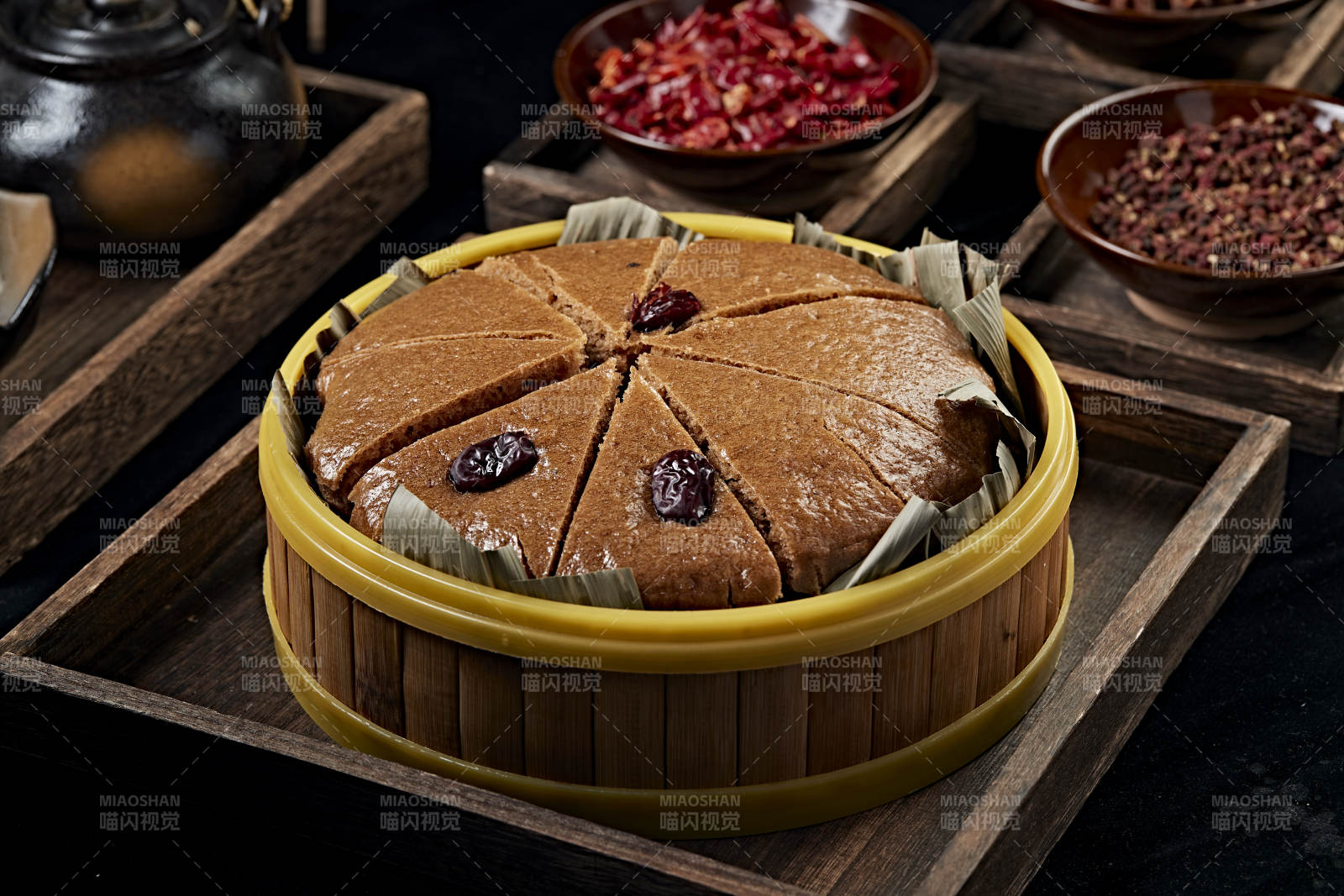 美味香蒸蜂蜜红糖红枣糕图片