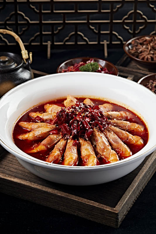 红油香辣大明虾图片