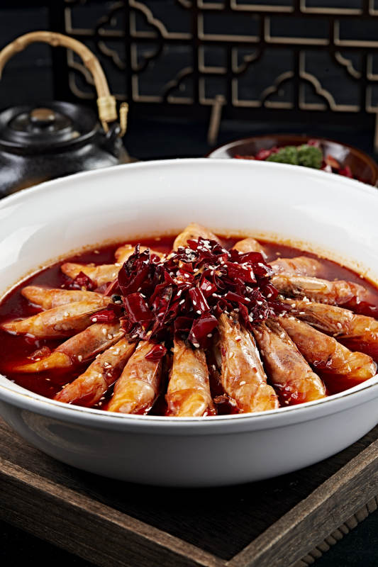 红油香辣大明虾图片