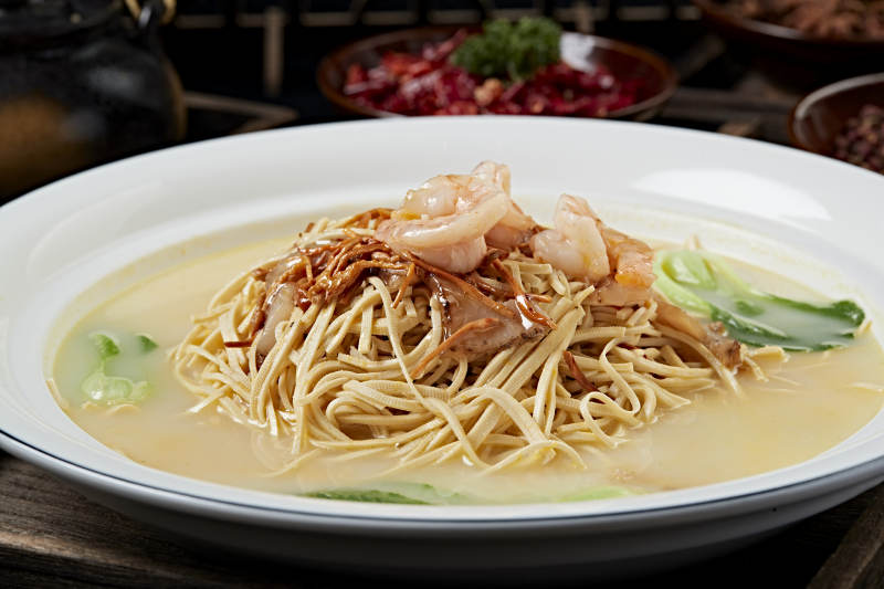 大虾仁烫干丝图片