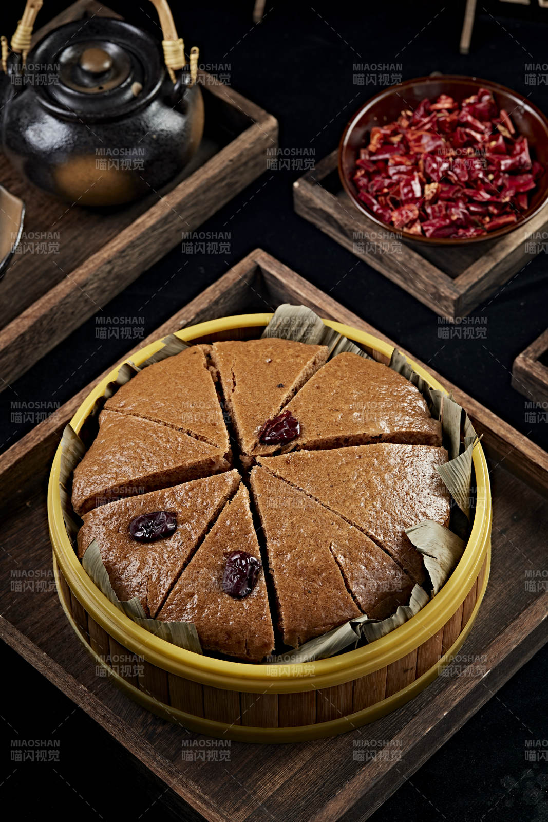 美味香蒸蜂蜜红糖红枣糕图片