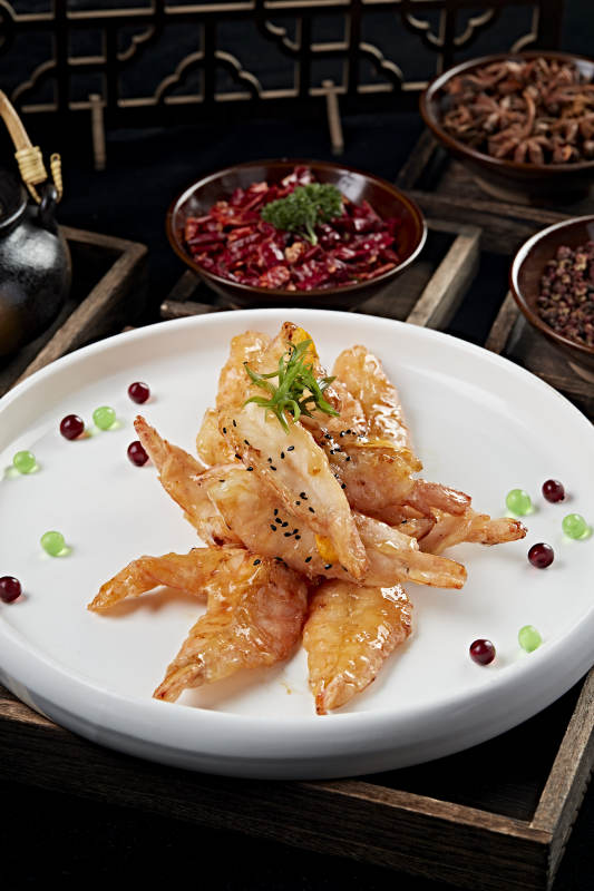 油炸糖醋开背大明虾图片