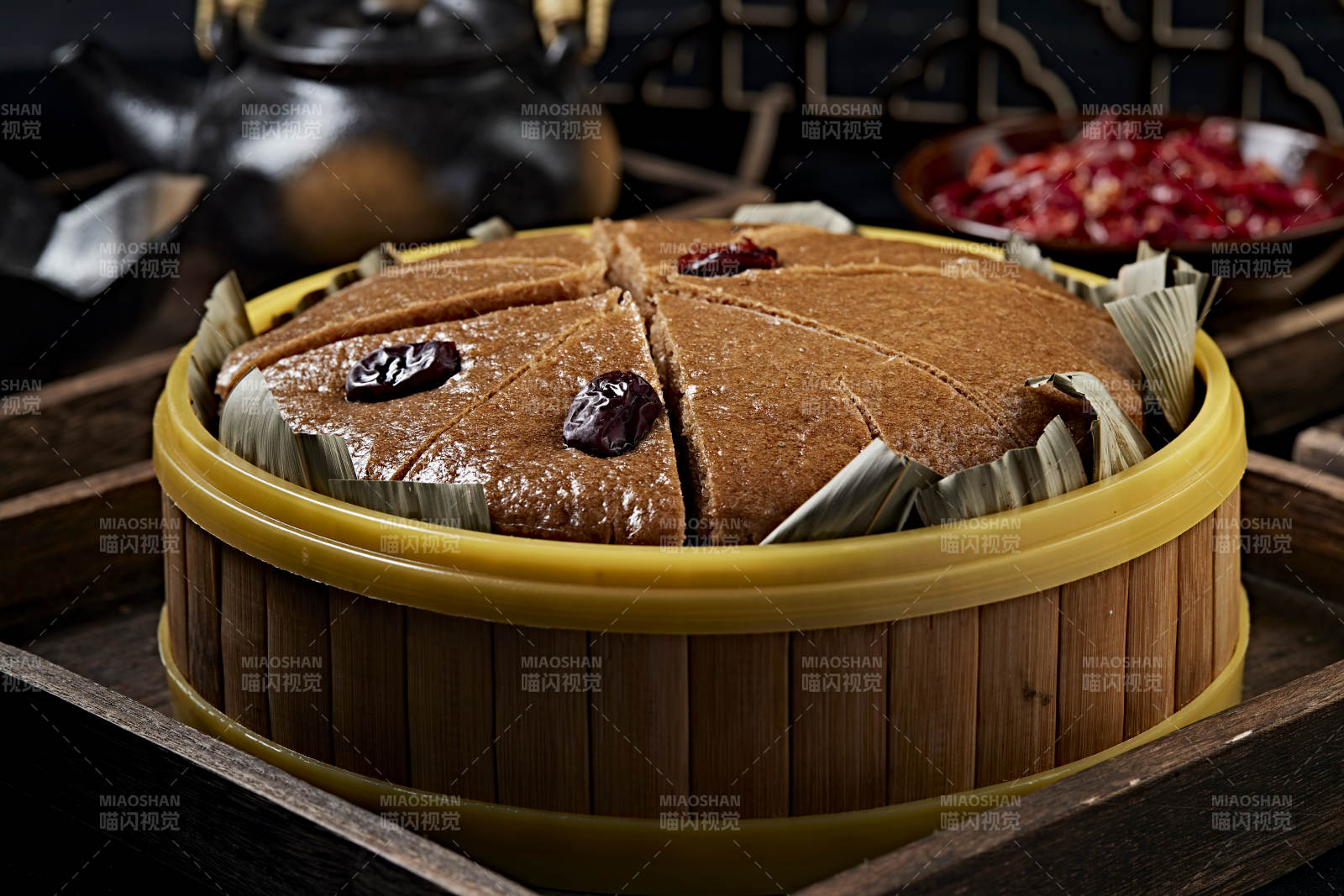 美味香蒸蜂蜜红糖红枣糕图片