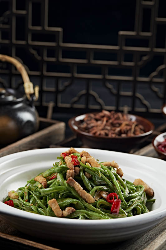 辣炒肉丝豇豆角图片