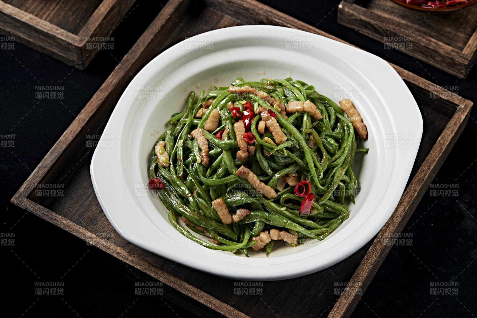 辣炒肉丝豇豆角图片