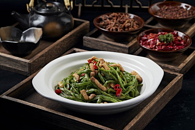 辣炒肉丝豇豆角图片