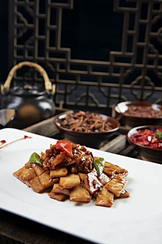 酱爆螺片杏鲍菇片图片