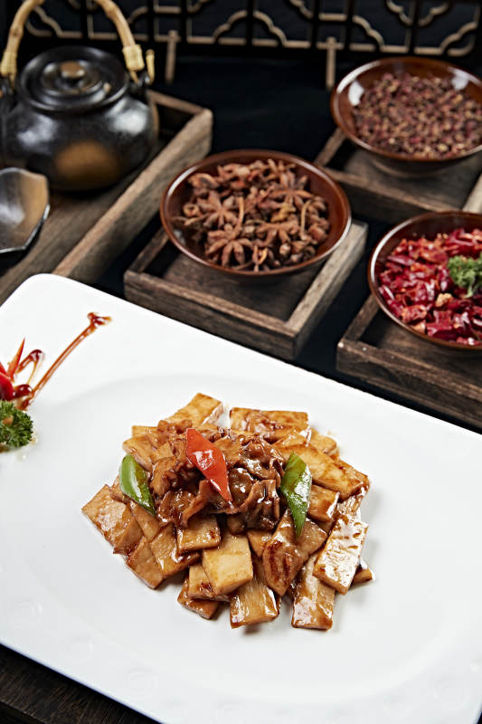 酱爆螺片杏鲍菇片图片