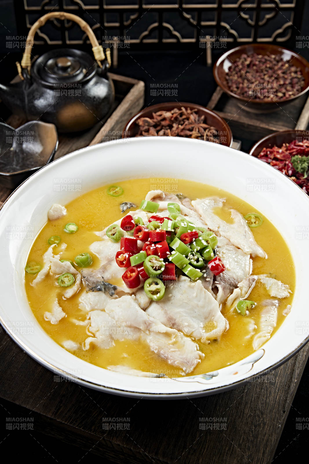 藤椒酸汤鱼片图片