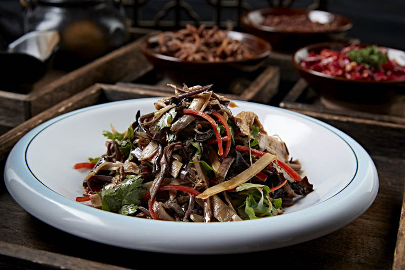 凉拌木耳黄花菜香菜彩椒丝图片