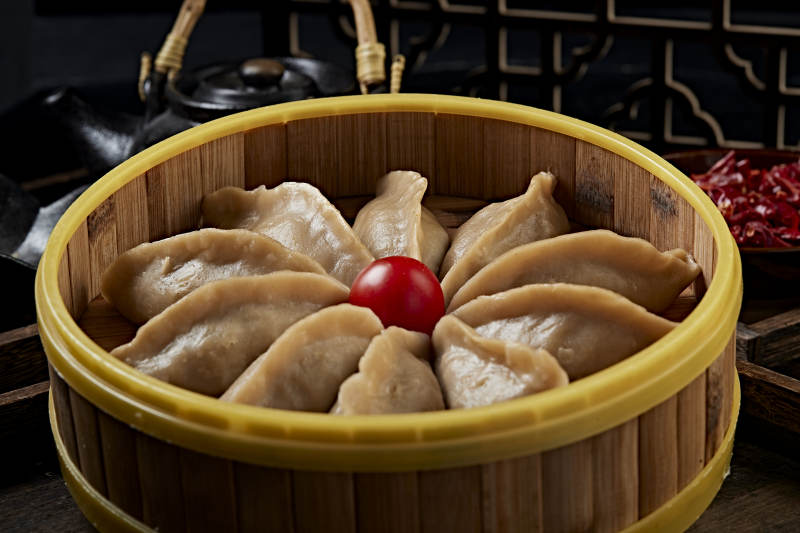 热腾腾的莜面蒸饺图片