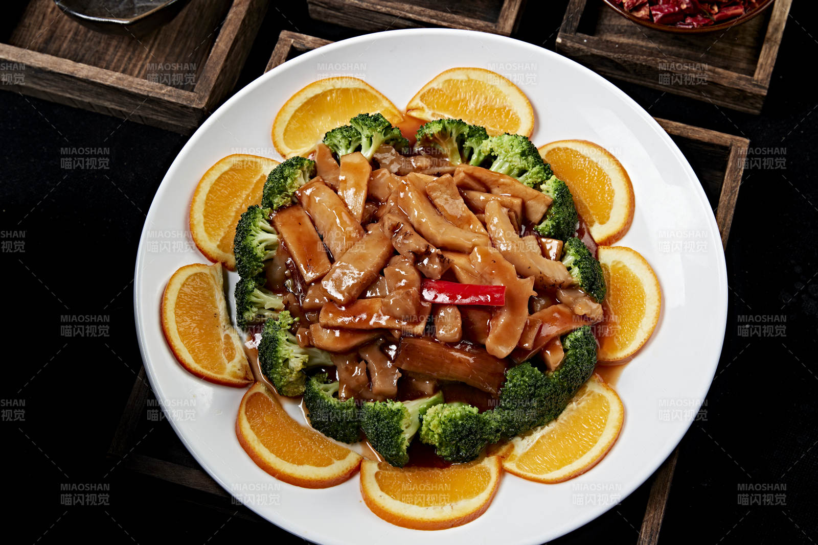 卤菜葱烧海参皮图片