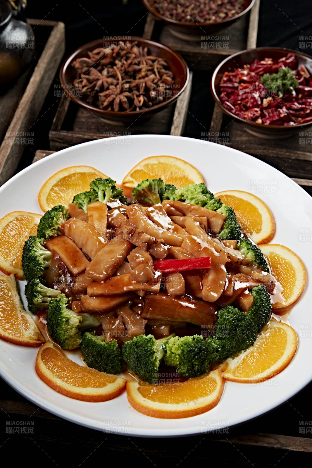 卤菜葱烧海参皮图片