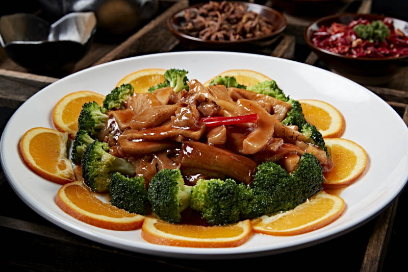 卤菜葱烧海参皮图片