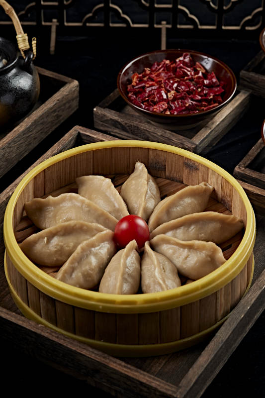 热腾腾的莜面蒸饺图片