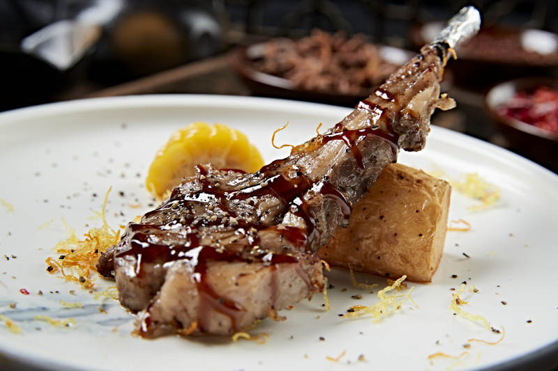 铁板波尔多法式铁板羊排图片