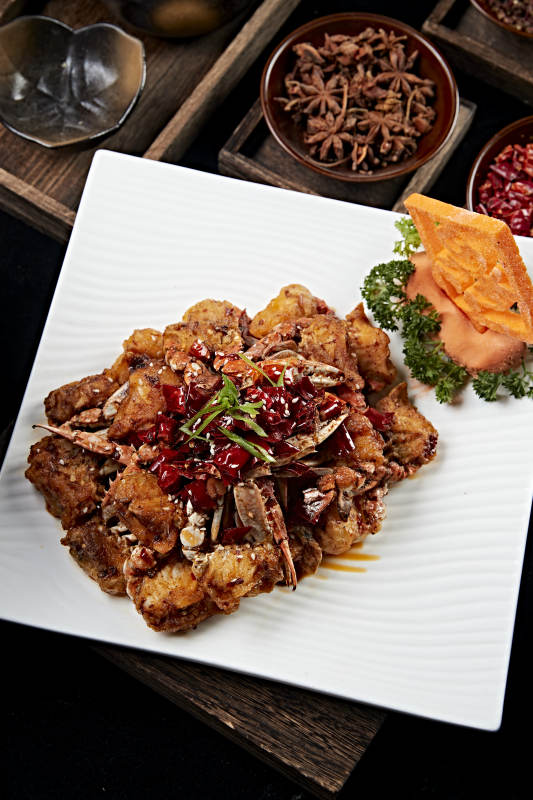 婚宴菜品葱姜炒蟹图片