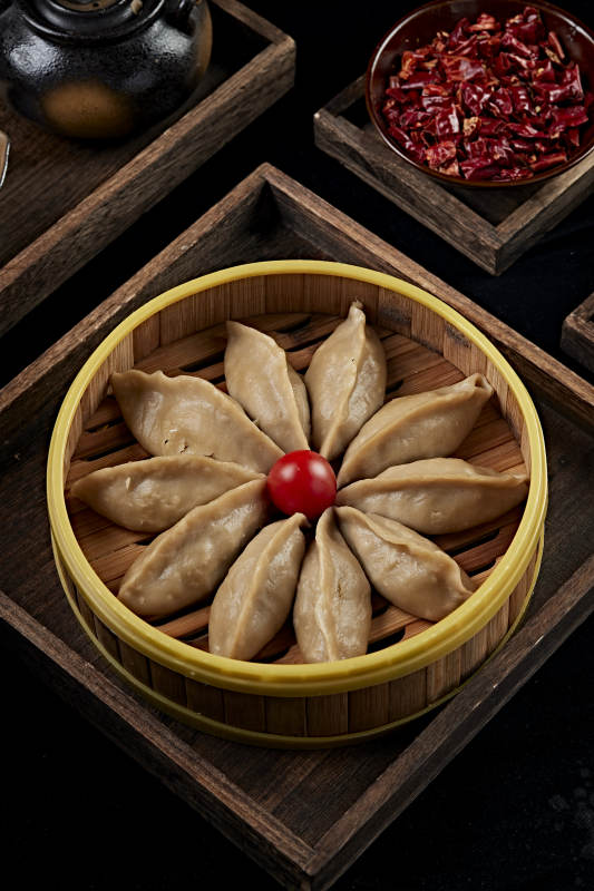 热腾腾的莜面蒸饺图片