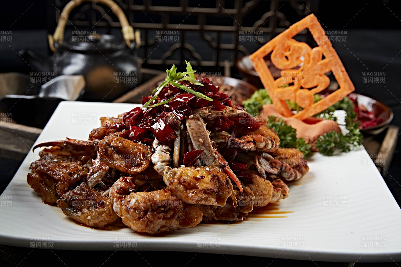 婚宴菜品葱姜炒蟹图片