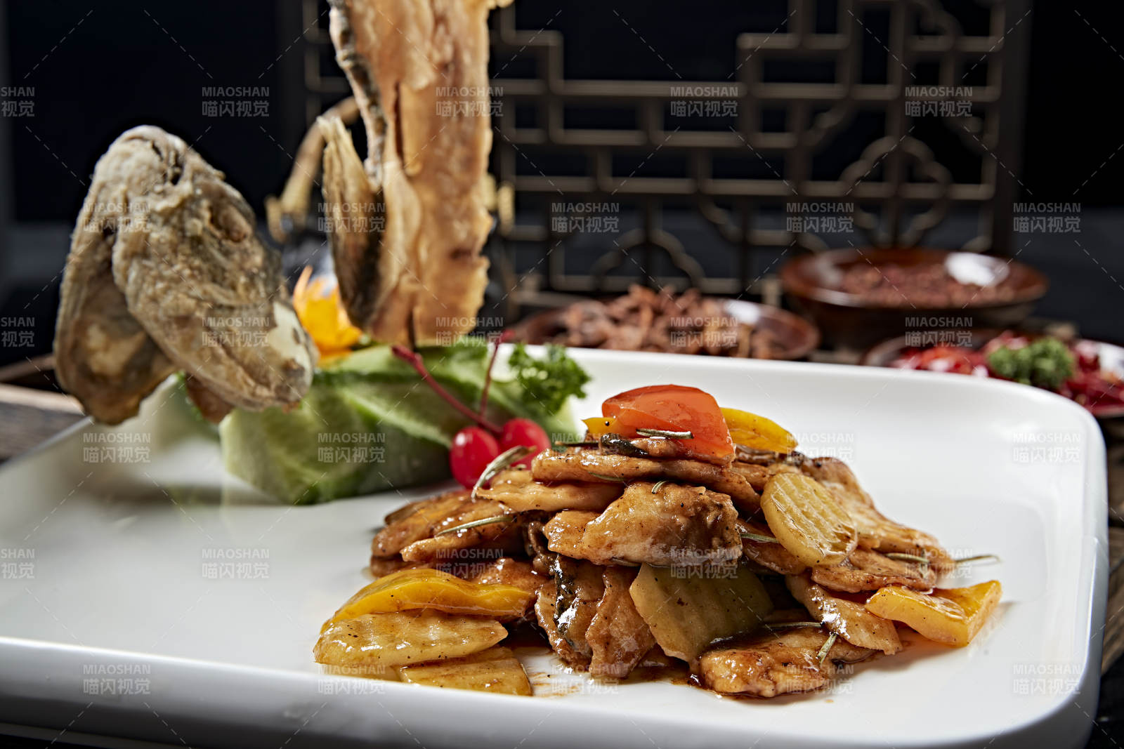 酱爆彩椒山药皖鱼片两吃皖鱼图片