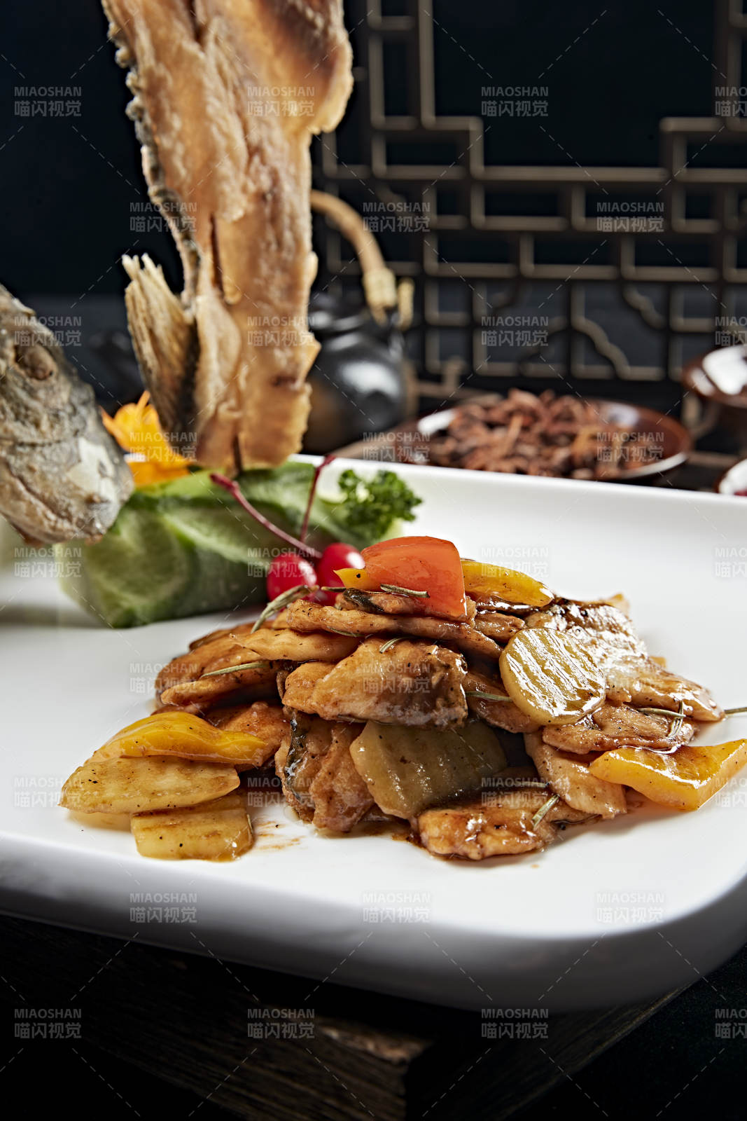 酱爆彩椒山药皖鱼片两吃皖鱼图片