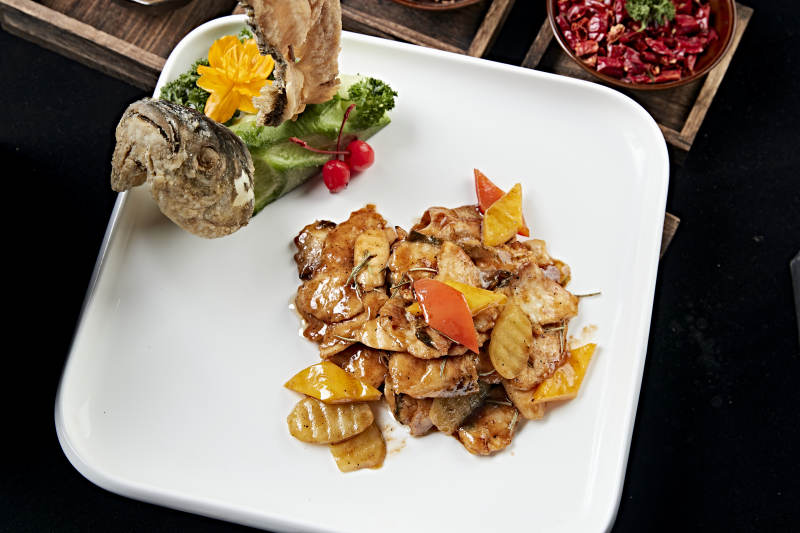 酱爆彩椒山药皖鱼片两吃皖鱼图片