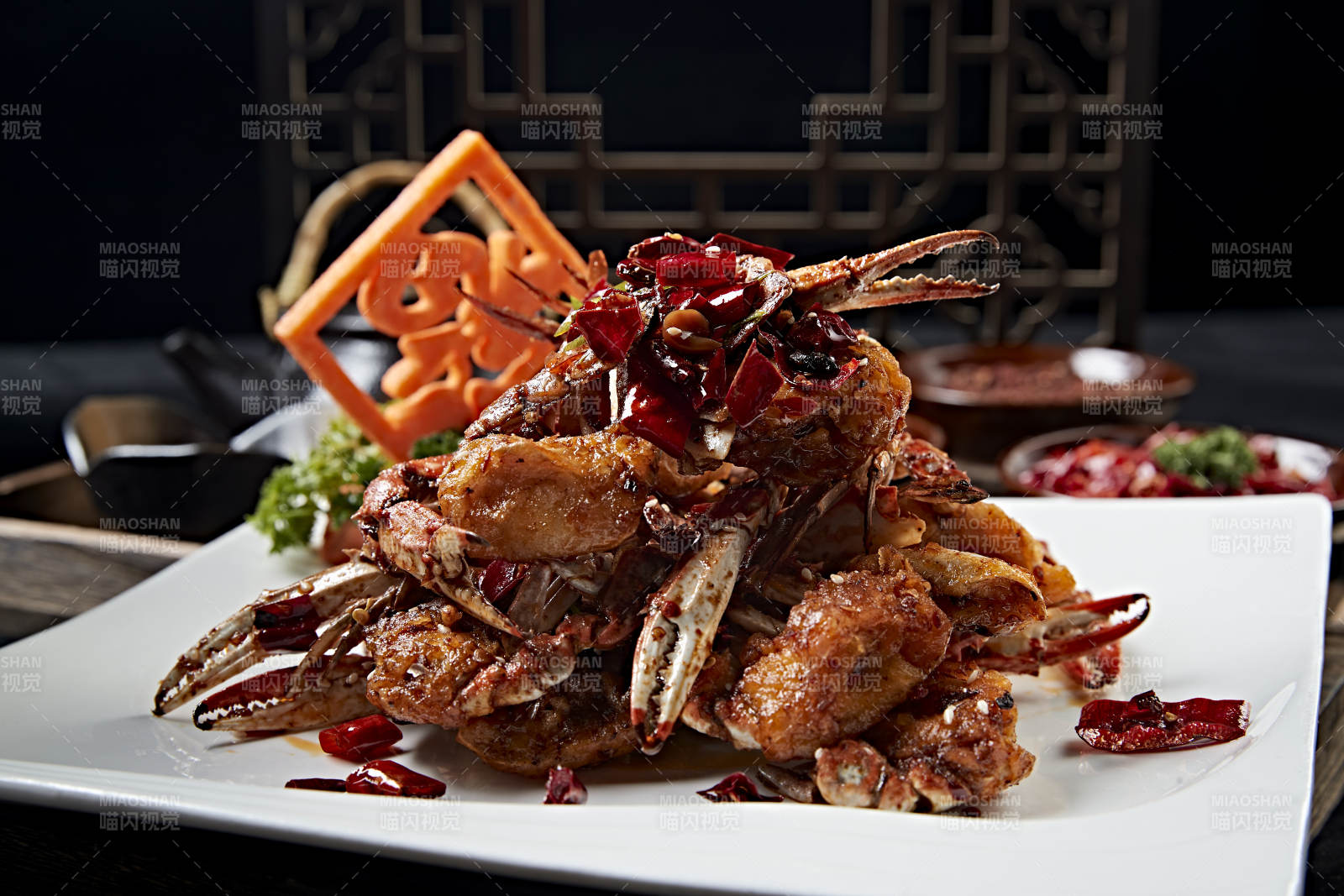 婚宴菜品葱姜炒蟹图片