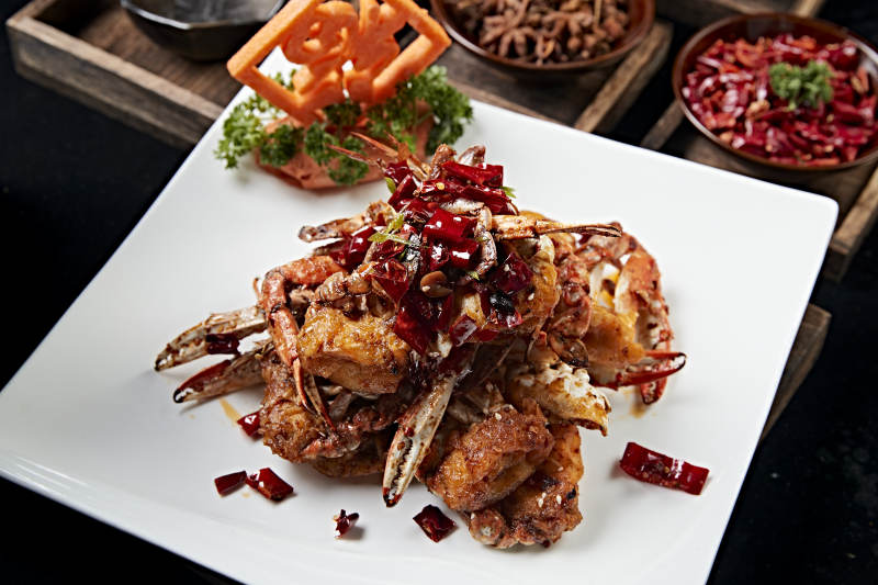 婚宴菜品葱姜炒蟹图片