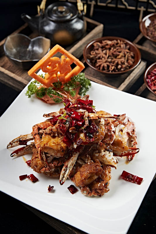 婚宴菜品葱姜炒蟹图片