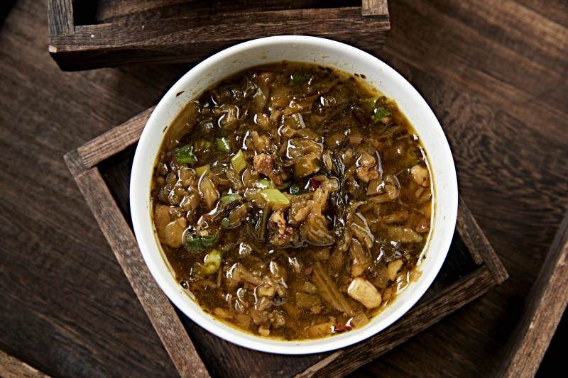 雪菜肉沫黄花卤图片