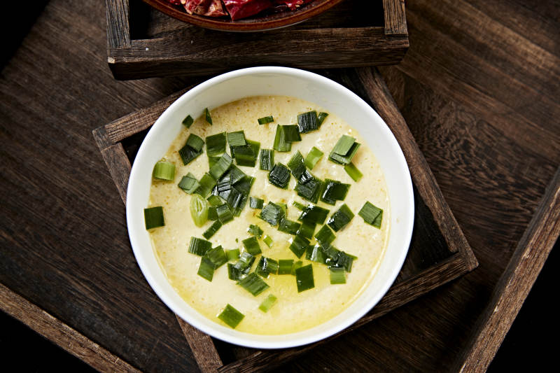 韭菜蒸水蛋图片