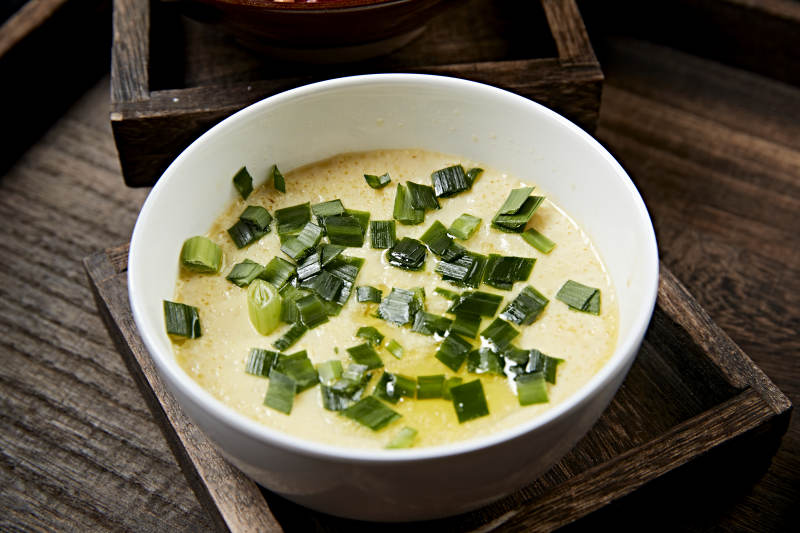 韭菜蒸水蛋图片