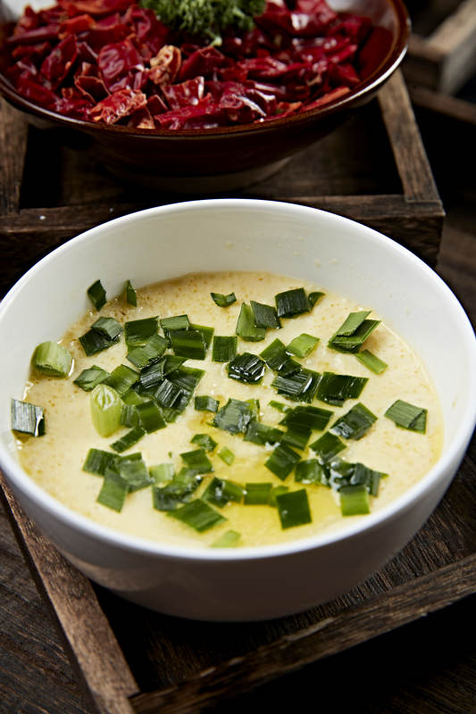 韭菜蒸水蛋图片