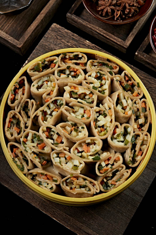 张家口地区特色美食坝上莜面组合餐图片