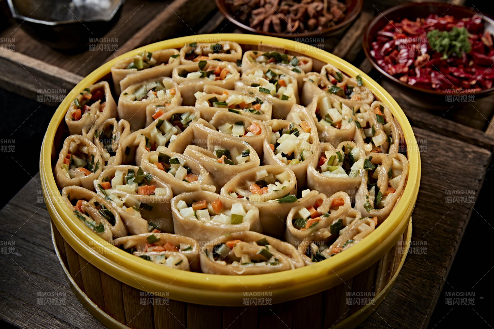 张家口地区特色美食坝上莜面组合餐图片