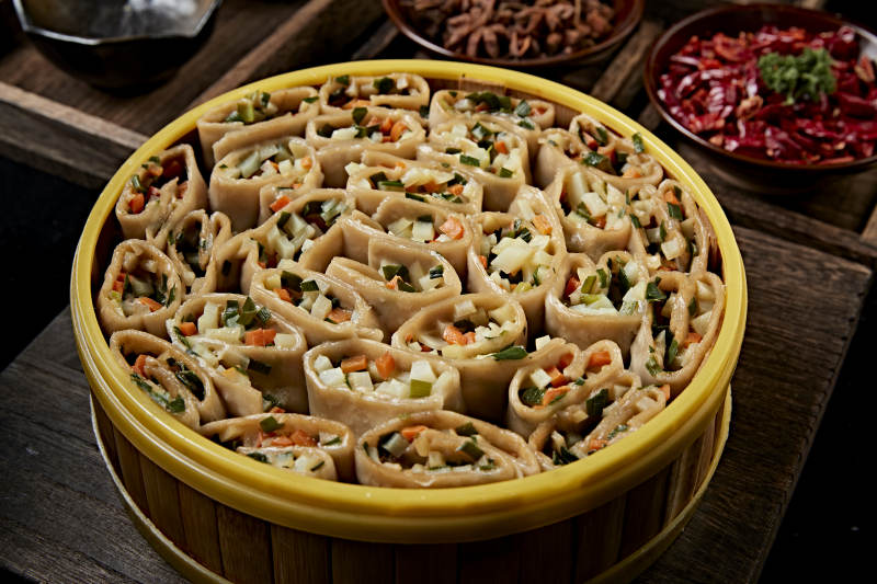 张家口地区特色美食坝上莜面组合餐图片