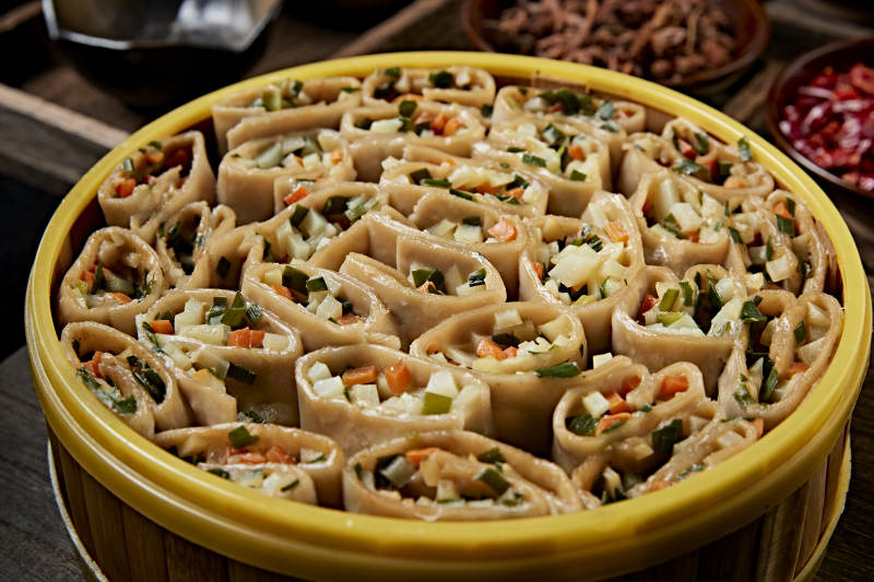 张家口地区特色美食坝上莜面组合餐图片