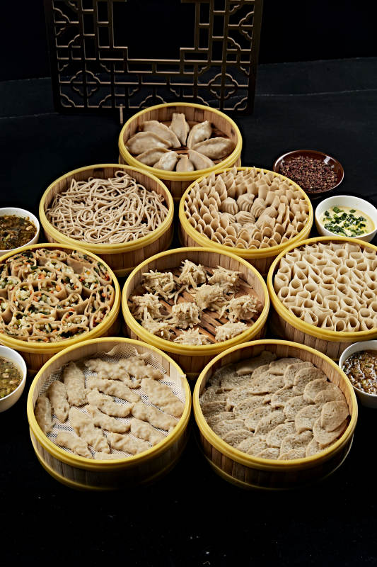 张家口地区特色美食坝上莜面组合餐图片