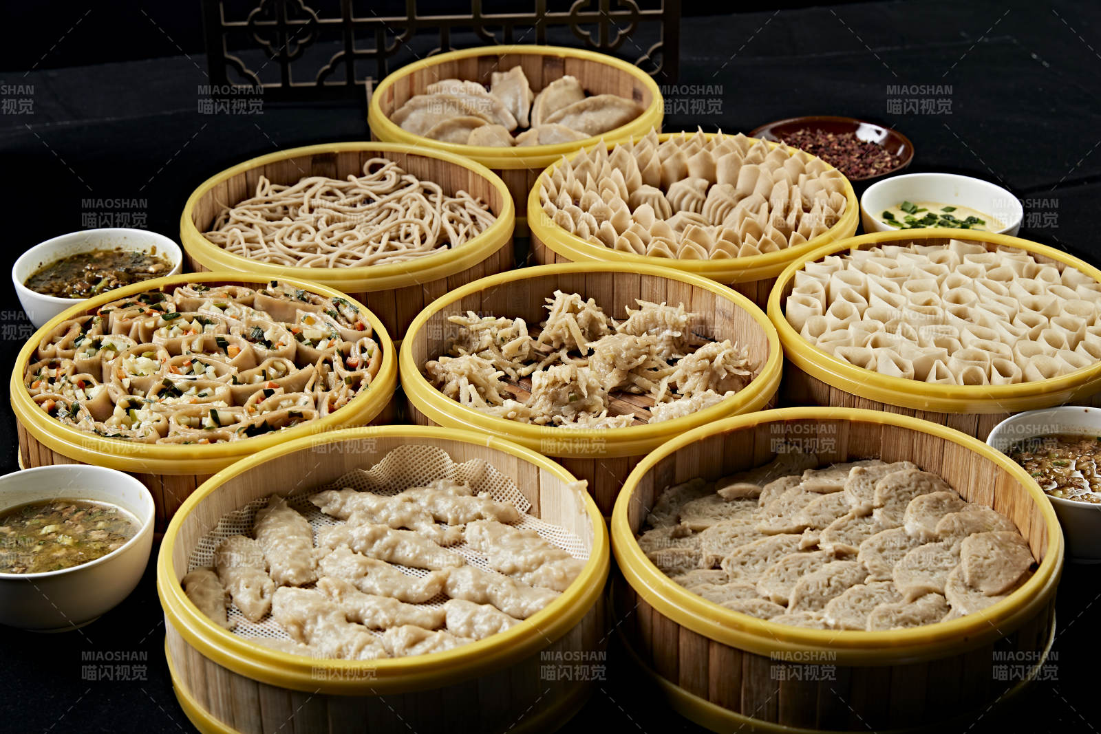 张家口地区特色美食坝上莜面组合餐图片