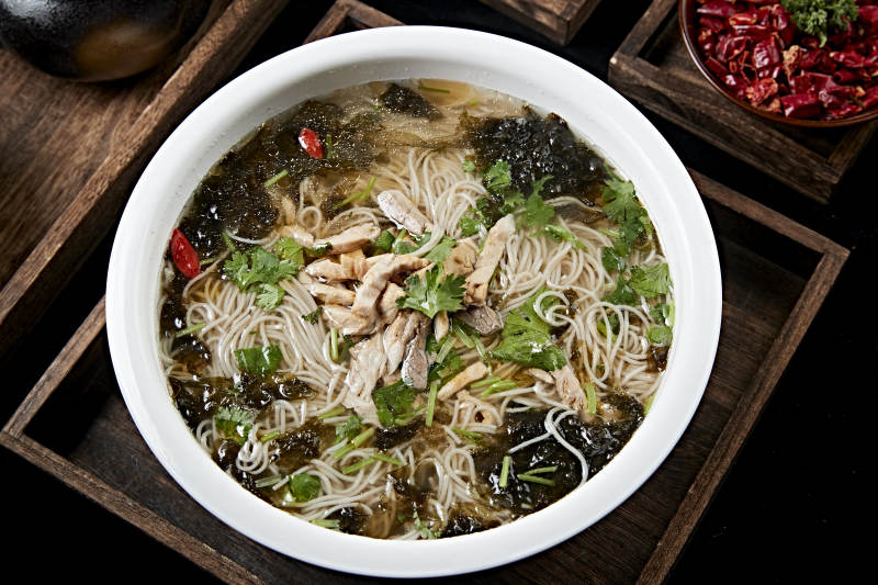 肉丝紫菜荞麦面图片
