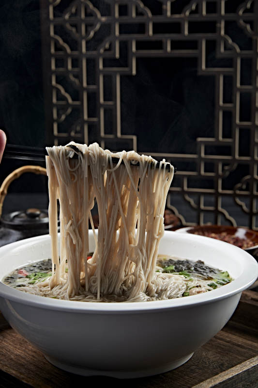 肉丝紫菜荞麦面图片