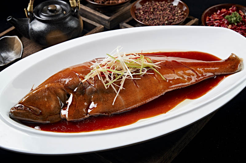 浇汁深海鲽鱼图片